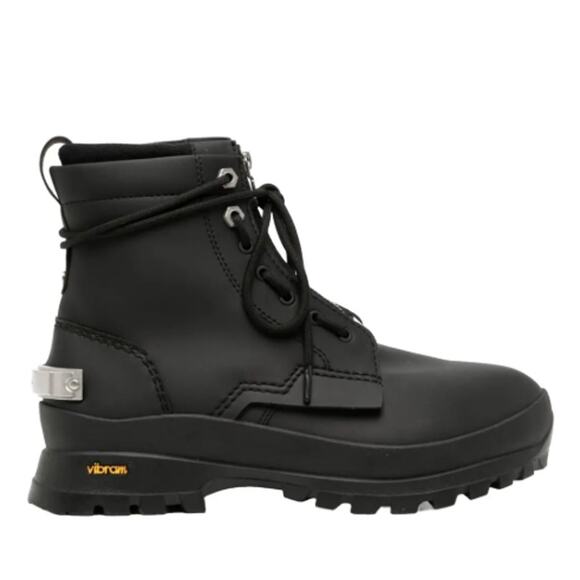 C2h4 Boson Leather Ankle Zipper Boots Black Sz 9.5 / 43 main image 5
